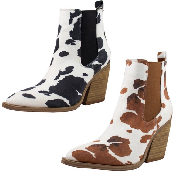 Cow Print Boots - Picture 1 of 4